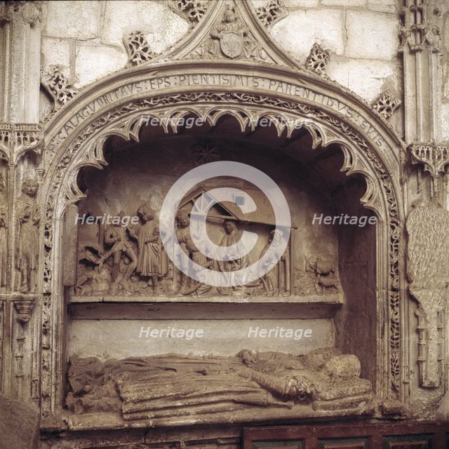 Collegiate of Covarrubias, tomb of Don Gonzalo Diaz de Covarrubias and his wife with the theme of…