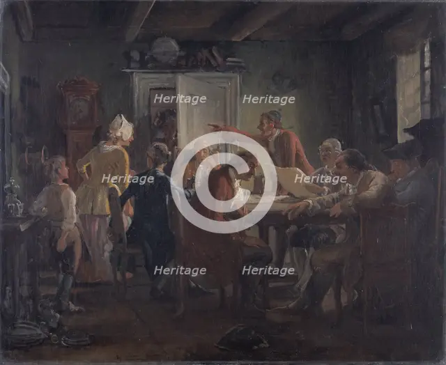 Collegium Politicum. From Ludvig Holberg’s The Political Tinker, Act I, Scene 2., 1850-1851. Creator: Wilhelm Marstrand.