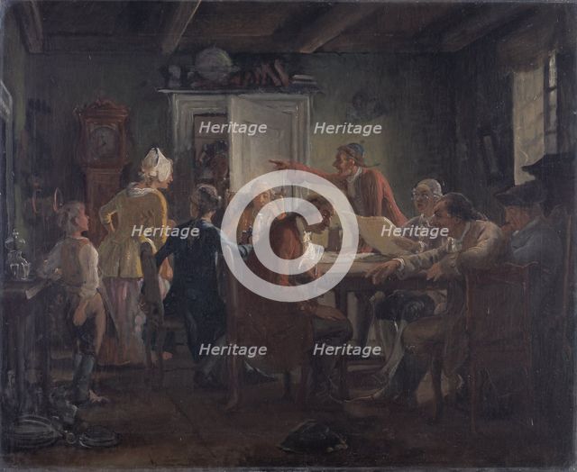Collegium Politicum. From Ludvig Holberg’s The Political Tinker, Act I, Scene 2., 1850-1851. Creator: Wilhelm Marstrand.