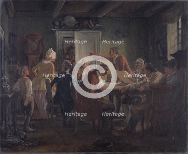 Collegium Politicum. From Ludvig Holberg’s The Political Tinker, Act I, Scene 2., 1850-1851. Creator: Wilhelm Marstrand.