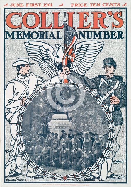 Collier's, Memorial Number , June First 1901, Price Ten Cents, c1890 - 1907. Creator: Edward Penfield.