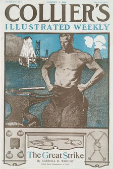 Collier's Illustrated Weekly, The Great Strike By Carrol D. Wright, United States..., c1901. Creator: Edward Penfield