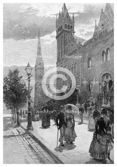 Collins Street East on a Sunday morning, Melbourne, Victoria, Australia, 1886.Artist: WJ Smedley