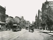 Collins Street, looking west from Russell Street, Melbourne, Australia, 1895. Creator: York & Son