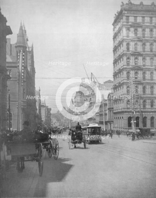 'Collins Street, Melbourne', 19th century. Artist: Unknown.