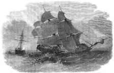 Collision in the English Channel, between the Steamer "Mangerton" and "The Josephine Willis", 1856. Creator: Unknown