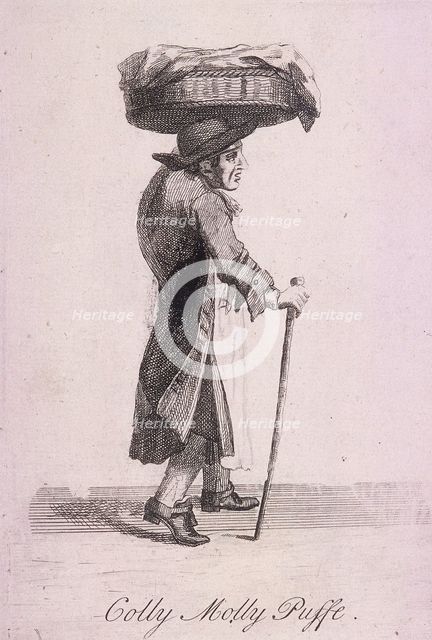'Colly Molly Puffe', Cries of London, c1688. Artist: Anon
