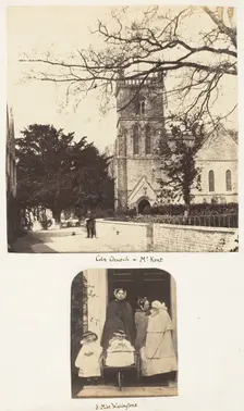 Coln Church + Mr Kent; 3 Miss Wallingtons, 1853-56. Creator: John Dillwyn Llewelyn