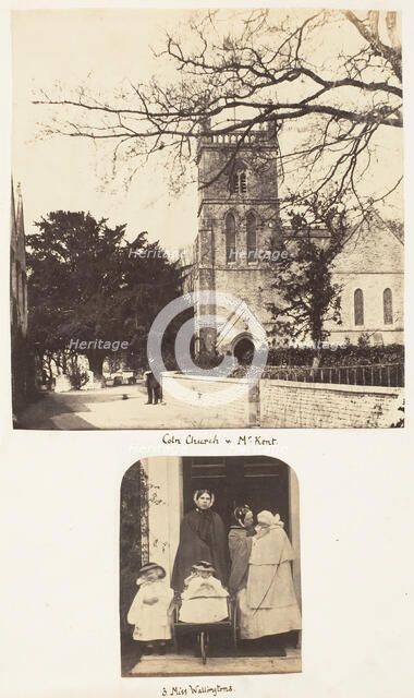 Coln Church + Mr Kent; 3 Miss Wallingtons, 1853-56. Creator: John Dillwyn Llewelyn.