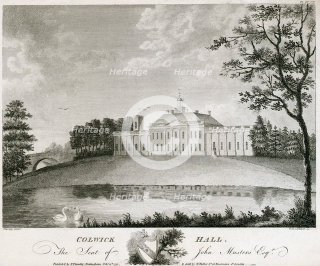 Colwick Hall, Colwick, Nottinghamshire, 1791. Creator: W & J Walker.