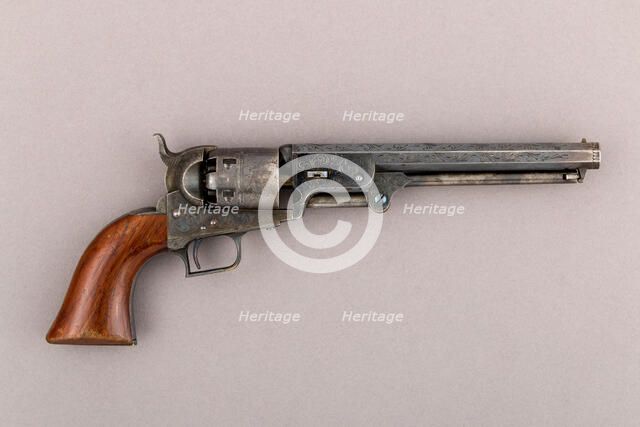 Colt Model 1851 Navy Percussion Revolver, serial no. 2, American, Hartford, Connecticut, 1850. Creator: Samuel Colt.