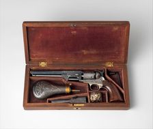 Colt Model 1851 Navy Percussion Revolver, Serial Number 29705, with Case and Accessories, c1853-54. Creator: Samuel Colt