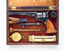 Colt Paterson Percussion Revolver, No. 3, Belt Model, Serial no. 156, American, New Jersey, c1838. Creator: Samuel Colt