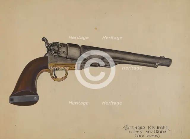 Colt Revolver, c. 1936. Creator: Bernard Krieger.