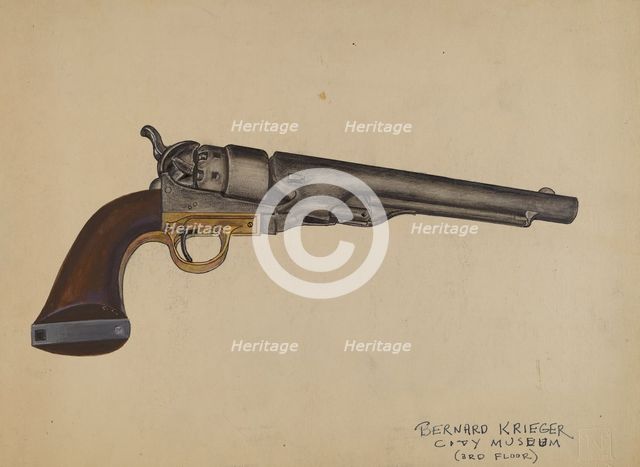 Colt Revolver, c. 1936. Creator: Bernard Krieger.