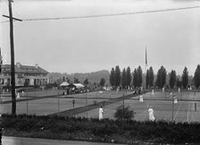 Columbia Country Club - Tennis Courts, 1917. Creator: Harris & Ewing