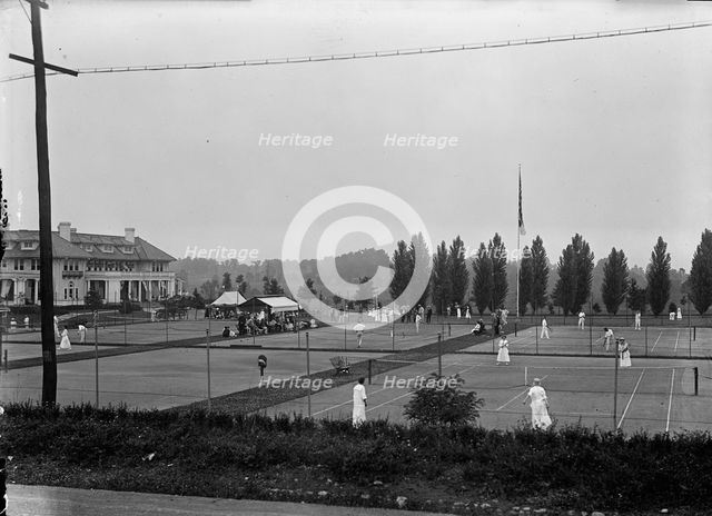 Columbia Country Club - Tennis Courts, 1917. Creator: Harris & Ewing.