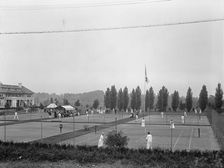 Columbia Country Club - Tennis Courts, 1917. Creator: Harris & Ewing