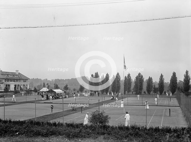 Columbia Country Club - Tennis Courts, 1917. Creator: Harris & Ewing.