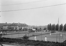 Columbia Country Club - Tennis Courts, 1917. Creator: Harris & Ewing