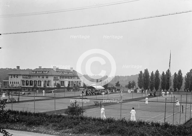Columbia Country Club - Tennis Courts, 1917. Creator: Harris & Ewing.