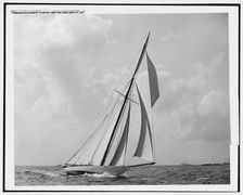 Columbia coming for the line, 1899 Oct 17, . Creator: Unknown