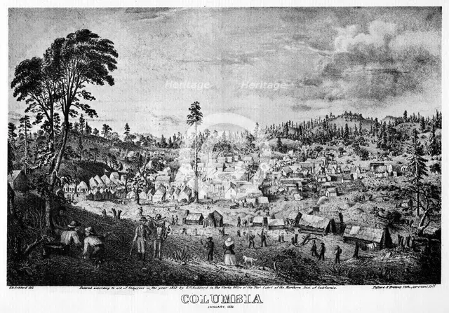Columbia, California, 1852 (1937).Artist: Pollard & Britton