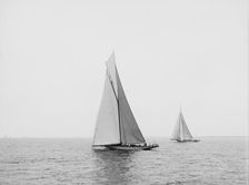 Columbia and Defender, Aug. 12, 1899, c1899. Creator: Unknown