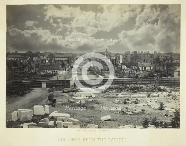 Columbia from the Capitol, 1866. Creator: George N. Barnard.