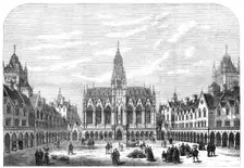 Columbia Market, Bethnal-Green, the quadrangle, 1869. Creator: F. Watkins