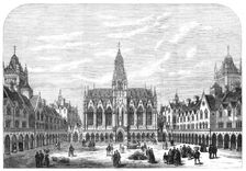 Columbia Market, Bethnal-Green, the quadrangle, 1869. Creator: F. Watkins