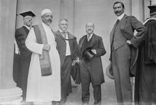 Columbia -- Mr. Dhalla, H.Y. Clews, Djelal Munif Bey and A.V.W. Jackson, 1914. Creator: Bain News Service