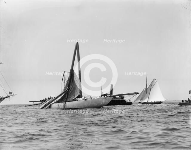 Columbia, Newport, Aug 2, 1899. Creator: John S Johnston.