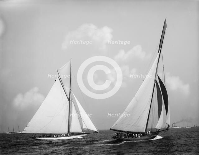 Columbia & Shamrock, c1899. Creator: John S Johnston.