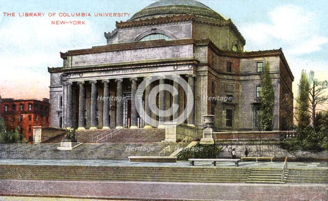 Columbia University library, New York, USA, c1900s. Artist: Unknown