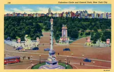 Columbus Circle and Central Park, New York City, New York, USA, 1937