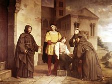 Columbus before the Monastery of La Rabida Christopher Columbus (1451-1506), Genoese navigator