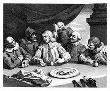 Columbus breaking the egg 1753, (1833). Artist: William Hogarth