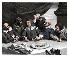 Columbus breaking the egg 1753, (1833). Artist: William Hogarth