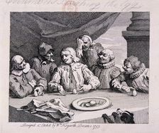 Columbus breaking the egg 1753. Artist: William Hogarth