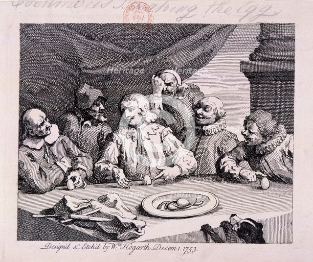 'Columbus breaking the egg', 1753. Artist: William Hogarth