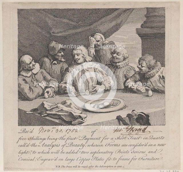 Columbus Breaking the Egg, 18th century., 18th century. Creator: William Hogarth.