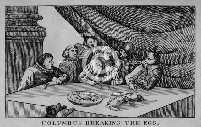 'Columbus Breaking The Egg', c1815.  Creator: William Davison.
