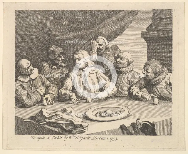 Columbus Breaking the Egg, December 1, 1753. Creator: William Hogarth.