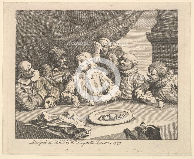 Columbus Breaking the Egg, December 1, 1753. Creator: William Hogarth.