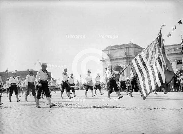 Columbus Memorial. Parade At Unveiling, 1912. Creator: Harris & Ewing.