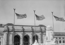 Columbus Memorial, with Front of Union Station, 1914. Creator: Harris & Ewing