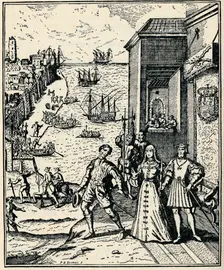 Columbus with Ferdinand and Isabella, (3rd August 1492), 1912