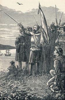 Columbus Takes possession of San Salvador for Spain, 1904