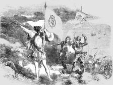 Columbus taking possession of the Island of St Salvador; Columbus and his Discoveries 1492 1854. Creator: Unknown